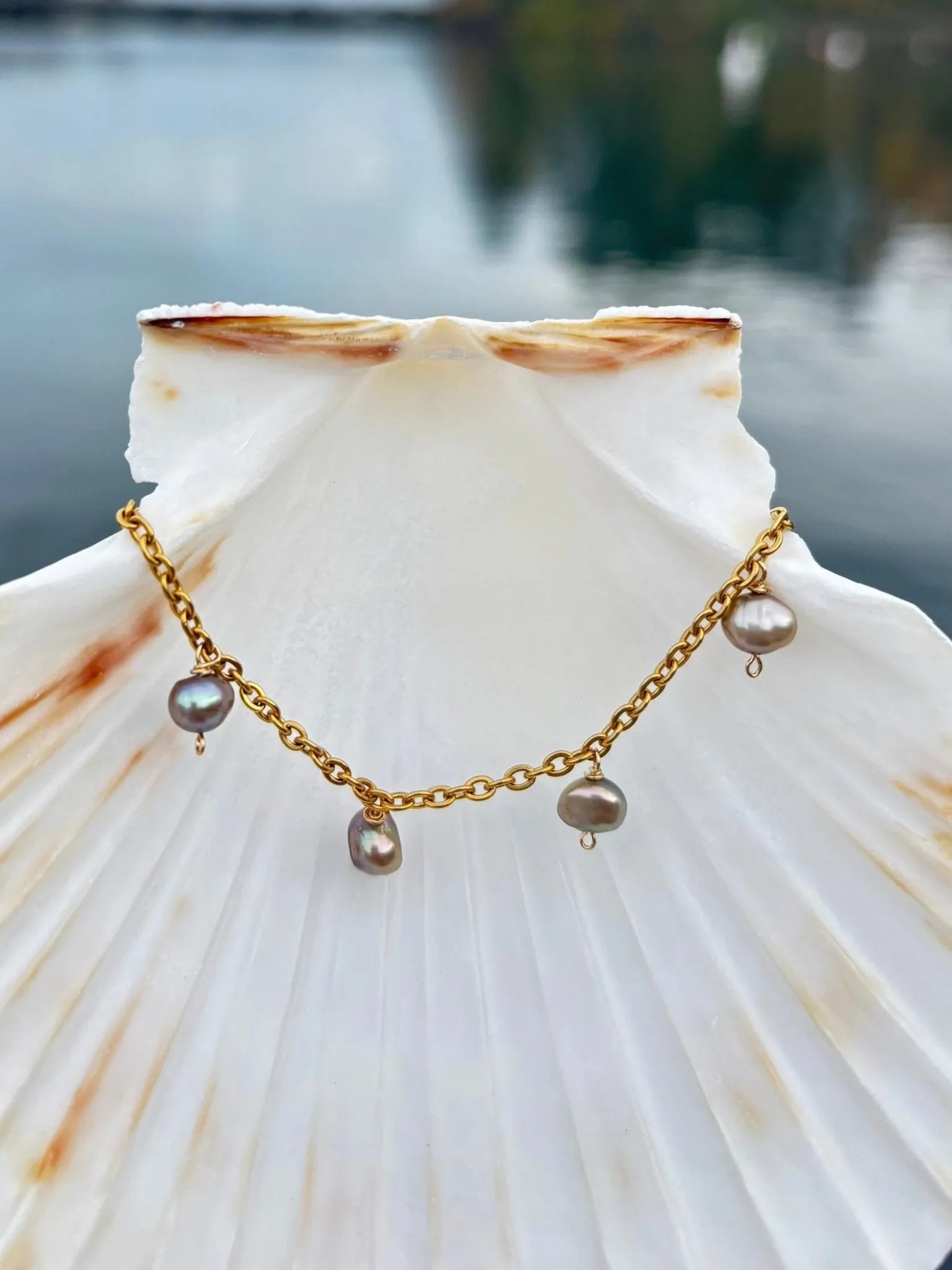 Solara Grey Freshwater Pearl Bracelet
