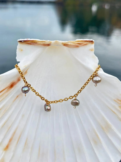 Solara Grey Freshwater Pearl Bracelet