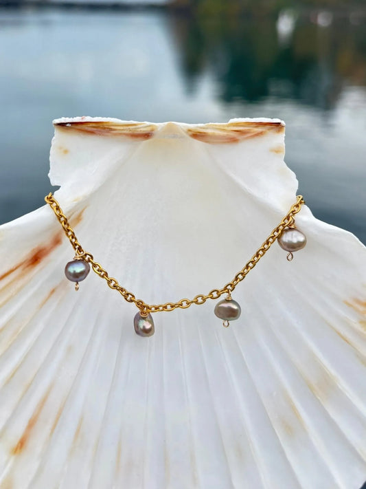 Solara Grey Freshwater Pearl Bracelet