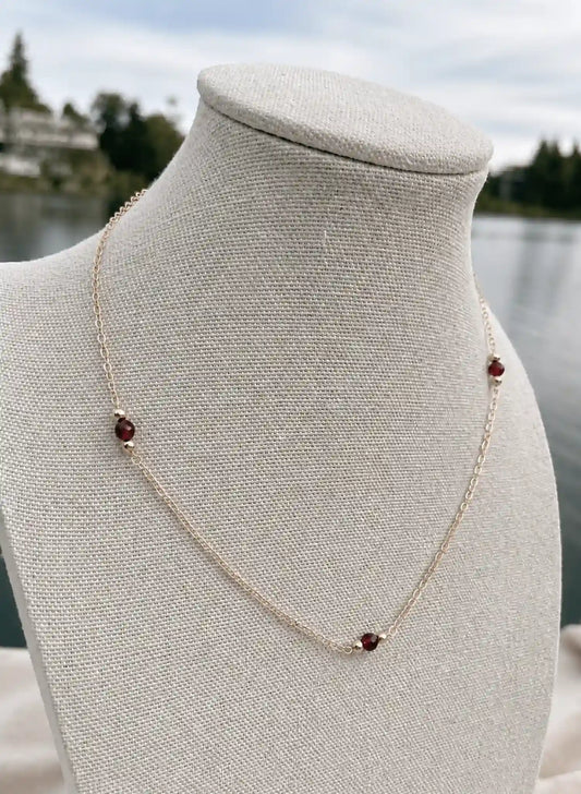 Aurora Garnet Necklace