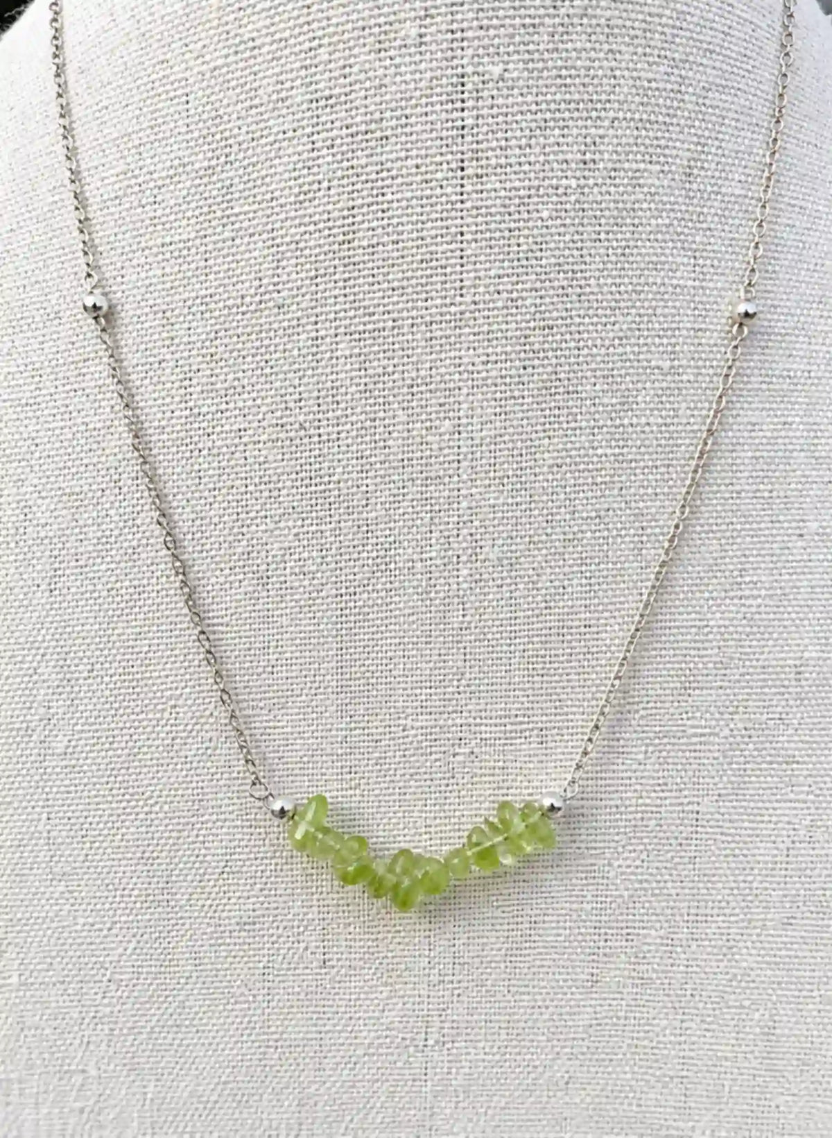 Luna Sterling Silver Peridot Necklace