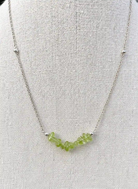 Luna Sterling Silver Peridot Necklace