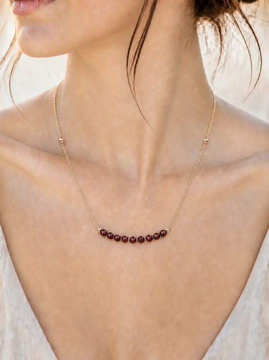 Luna Garnet Necklace