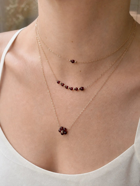 Luna Garnet Necklace