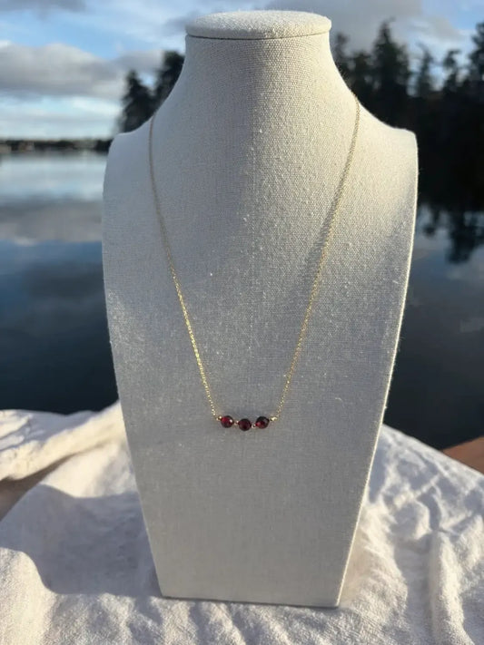 Luna Garnet Necklace